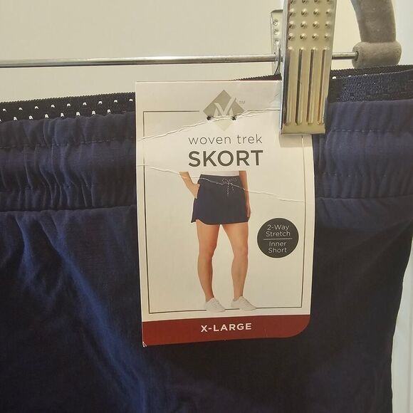 NWT Women's Woven Trek Navy Skorts Size XLarge - Picture 3 of 5